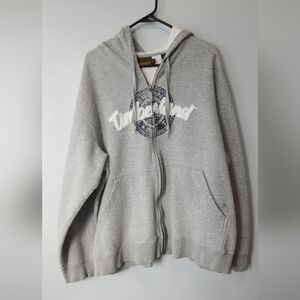 Timberland Men's Gray Zip-Up Hoodie Jacket